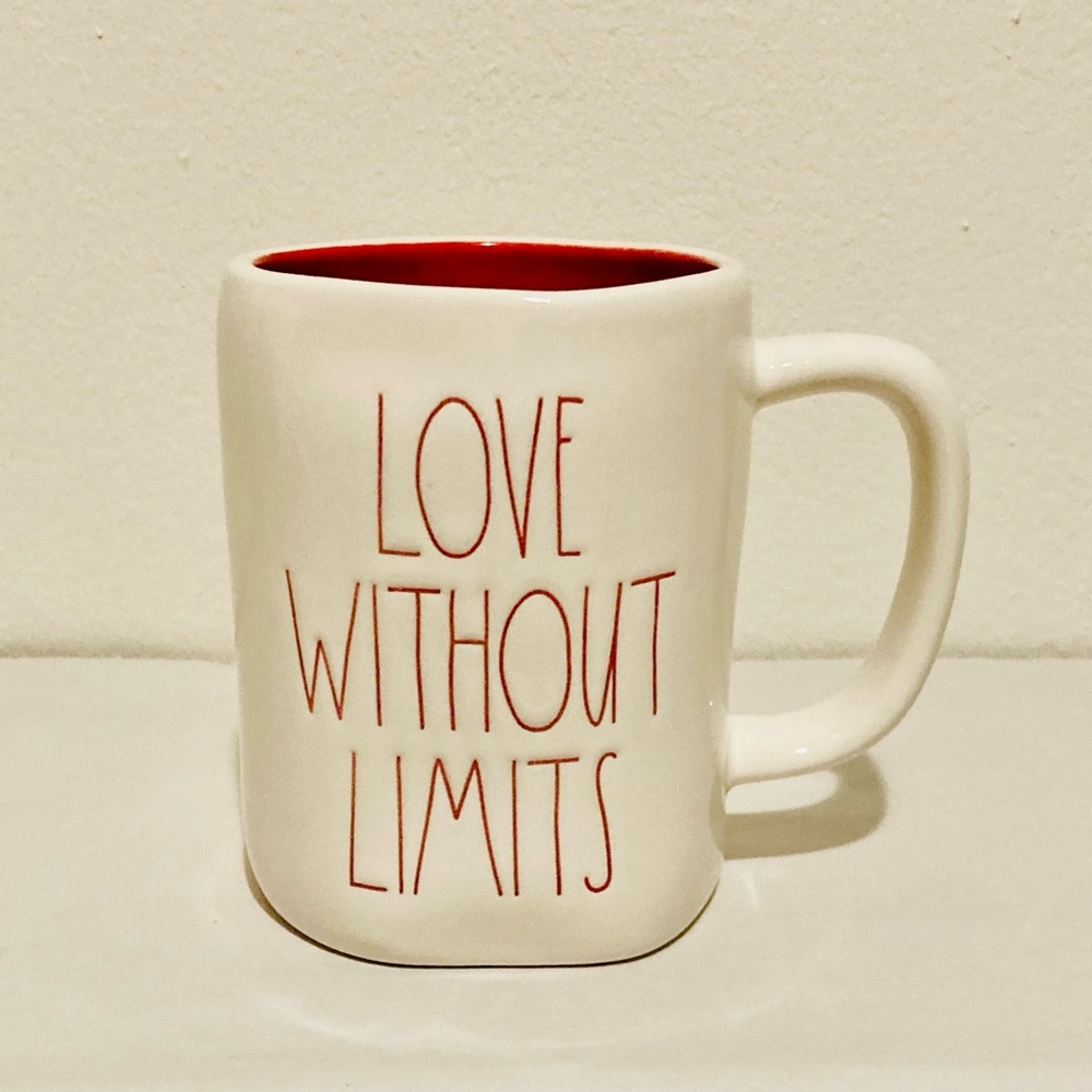 RAE DUNN LOVE ❤️ WITHOUT LIMITS ❤️VALENTINES MUG BRAND NEW